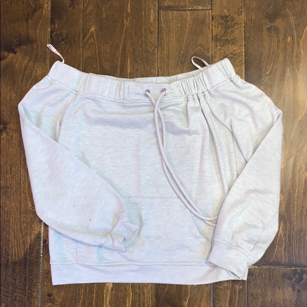 Off the shoulder sweatshirt